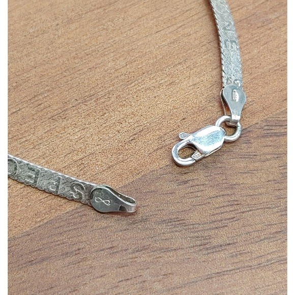 Vintage Sterling Silver Necklace Bracelet Set, Reversible, Someone Special - Picture 5 of 10